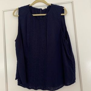 GAP Navy Swiss dot blouse